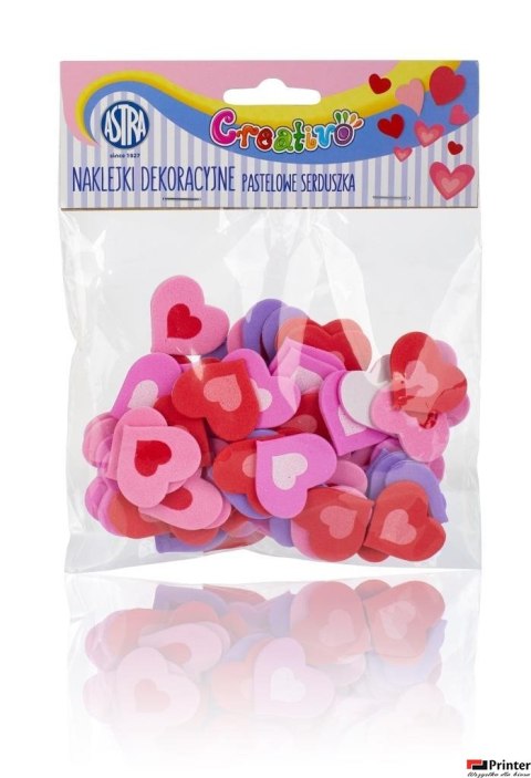 Naklejki samoprzylepne na piance - Pastelowe serduszka ASTRA, 335119002 Naklejki samoprzylepne na piance - Pastelowe serduszka ASTRA, 335119002
