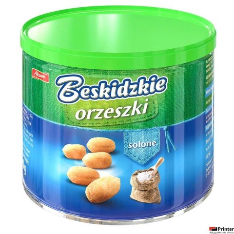 Orzeszki ziemne solone BESKIDZKIE 140g puszka Orzeszki ziemne solone BESKIDZKIE 140g puszka