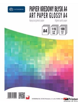 Papier kredowy A4 100ark błysk 115g INTERDRUK