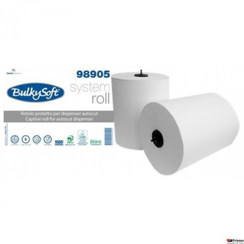 Ręcznik systemowy w roli 200m. (6 rolek) 2w, BulkySoft, 100% celulozy, 98905 Ręcznik systemowy w roli 200m. (6 rolek) 2w, BulkySoft, 100% celulozy, 98905