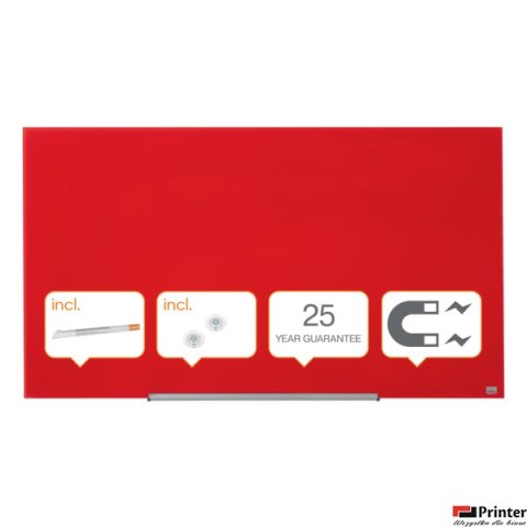 Szklana tablica Nobo Impression Pro 1260x710mm, czerwona Szklana tablica Nobo Impression Pro 1260x710mm, czerwona