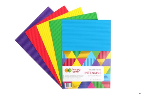 Tektura falista INTENSIVE, A4, 5 ark, 5 kolorów, Happy Color HA 7720 2030-INTEN Tektura falista INTENSIVE, A4, 5 ark, 5 kolorów, Happy Color HA 7720 2030-INTEN