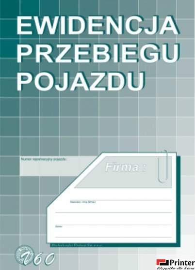 V-60 Ewidencja przebiegu pojazdu MICHALCZYK&PROKOP