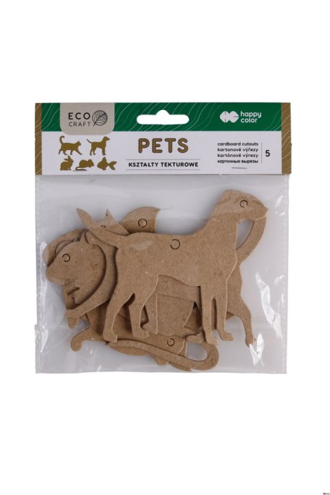 Zestaw kształtów tekturowych PETS, 5 szt, 12x6 cm, Happy Color HA 4512 1206-PE5