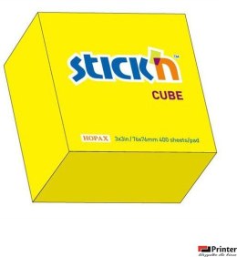 Bloczek STICKN 76x76mm 400k żółty neonowy 21010