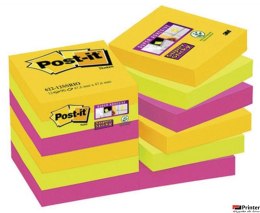 Bloczek samoprzylepny POST-IT_ Super Sticky (622-12SSRIO-EU), 47,6x47,6mm, 12x90 kart., paleta Rio de Janeiro