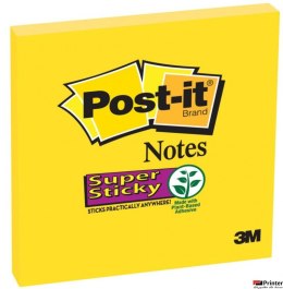 Bloczek samoprzylepny SUPER STICKY 654-S 76X76MM, 1X90kartek, żółty 3M