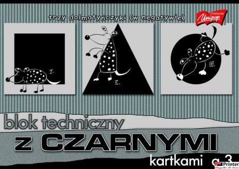Blok tech czarny kar. A3 10kartek 180gr/m2 UNIPAP Blok tech czarny kar. A3 10kartek 180gr/m2 UNIPAP