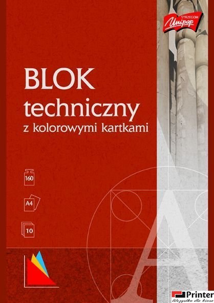 Blok techniczny kolor A4 10 kartek UNIPAP Blok techniczny kolor A4 10 kartek UNIPAP