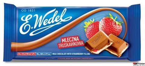 Czekolada mleczna truskawkowa WEDEL 100g