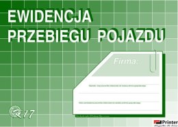 K17 Ewidencja przebiegu pojazdu (bez kosztów) A5 Michalczyk i Prokop