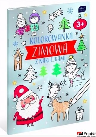Kolorowanka ZIMOWA metallic A4 16 z naklejkami Kolorowanka ZIMOWA metallic A4 16 z naklejkami
