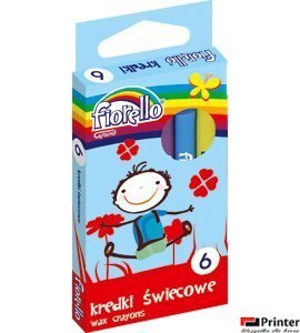 Kredki FIORELLO świecowe 6 kolorów 170-1381 Kredki FIORELLO świecowe 6 kolorów 170-1381