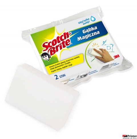 Magiczna gąbka SCOTCH BRITE do usuwania plam biała 2szt. Magiczna gąbka SCOTCH BRITE do usuwania plam biała 2szt.