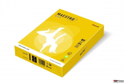 Papier xero MAESTRO COLOR A4 80g IG50 żółć siarkowa Papier xero MAESTRO COLOR A4 80g IG50 żółć siarkowa