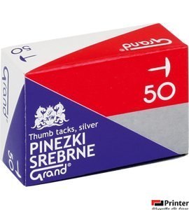 Pinezki srebrne S50 (10paczek) GRAND 110-1378 Pinezki srebrne S50 (10paczek) GRAND 110-1378