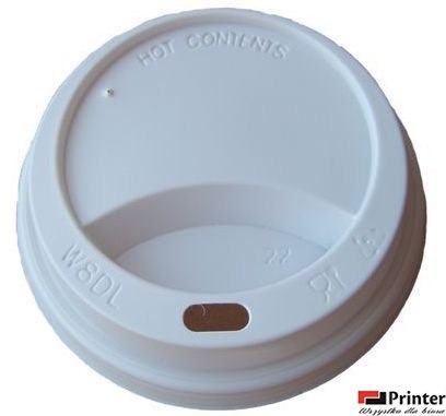 Pokrywka biała do kubka 63mm 100ml (100szt) Pokrywka biała do kubka 63mm 100ml (100szt)