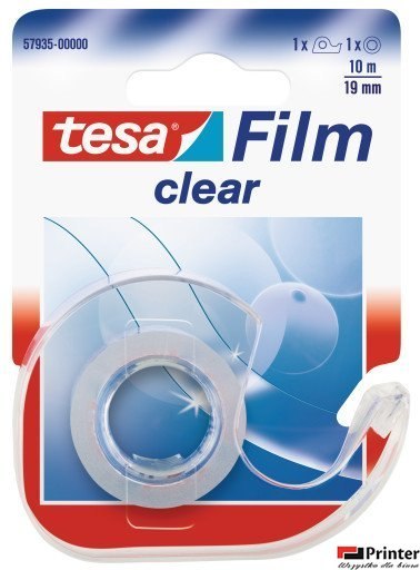 Taśma biurowa TESAfilm Clear 10m X19mm +Dyspenser 57935-00000-01 TS Taśma biurowa TESAfilm Clear 10m X19mm +Dyspenser 57935-00000-01 TS