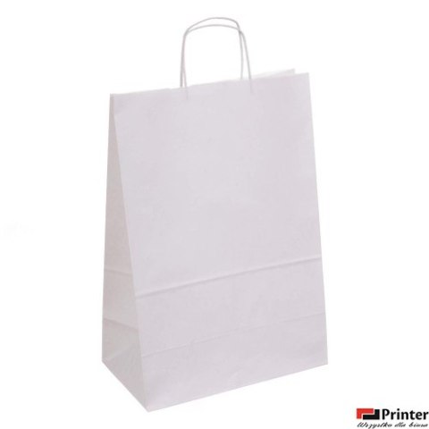 Torba papierowa ECOBAG 305x170x425mm biała 100g ekologiczna