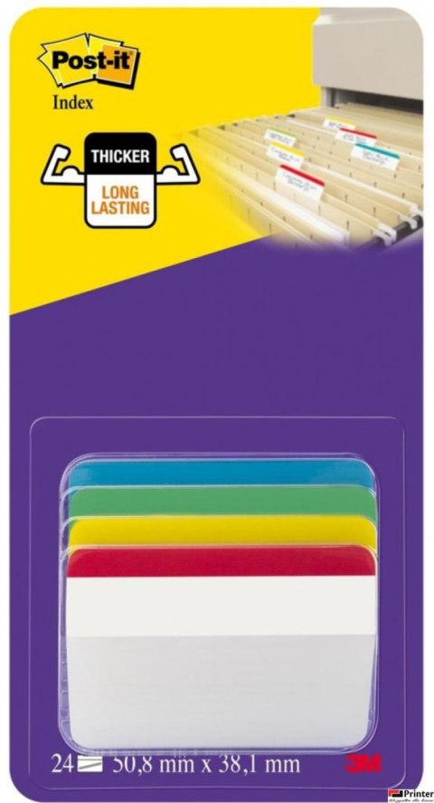 Zakł.ind.686-A1 4kol.50.8*38mm wygięte do szuflad 3M Post-it, 3M-70005227346 Zakł.ind.686-A1 4kol.50.8*38mm wygięte do szuflad 3M Post-it, 3M-70005227346