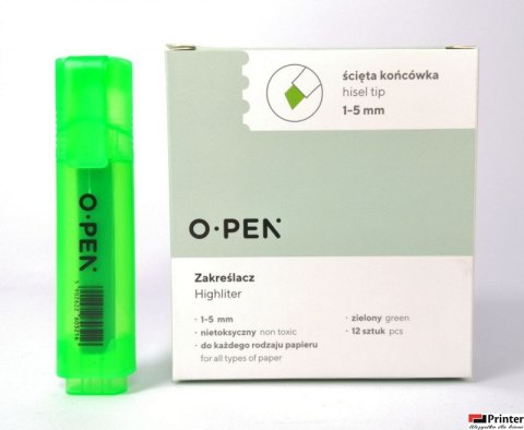 Zakreślacz zielony DH106 OPEN Zakreślacz zielony DH106 OPEN