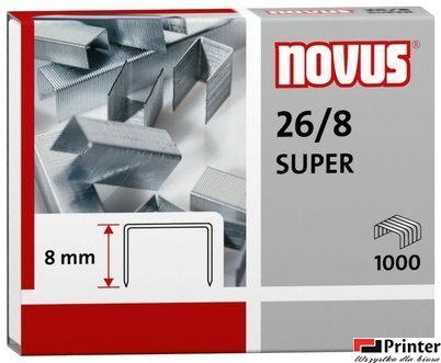 Zszywki 26/8 SUPER 1000sztuk NOVUS 040-0199 Zszywki 26/8 SUPER 1000sztuk NOVUS 040-0199