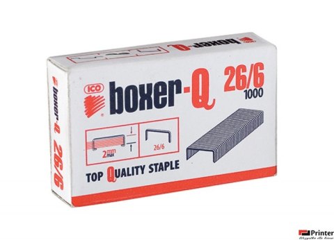 Zszywki SAX/BOXER 26/6 galwanizowane, 1000szt.ISAXBQ26/6 Zszywki SAX/BOXER 26/6 galwanizowane, 1000szt.ISAXBQ26/6