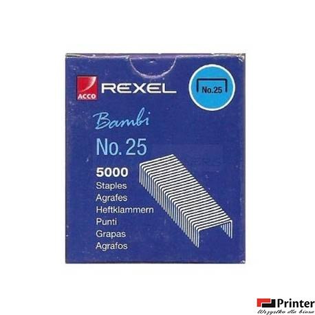 Zszywki nr.25(4mm) 1500szt. ACCO5020 REXEL BAMBI Zszywki nr.25(4mm) 1500szt. ACCO5020 REXEL BAMBI