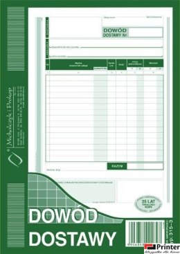 315-3 Dowód dostawy A5 80 kartek MICHALCZYK i PROKOP