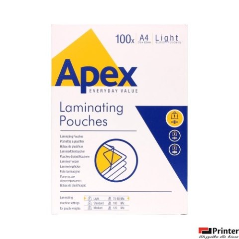 APEX folie do laminacji A3 LIGHT op. 100szt. 6001901 FELLOWES SALE APEX folie do laminacji A3 LIGHT op. 100szt. 6001901 FELLOWES SALE
