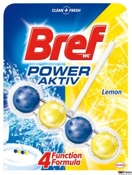 BREF Zawieszka WC POWER AKTIV 50g Lemon kulki 625197