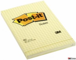 Bloczek 3M POST-IT 662 102x152mm żółte 100k kratka FT510010638