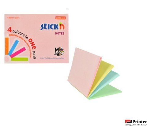 Bloczek STICKN MAGIC PAD 76x101mm pastele mix kolorów 21575