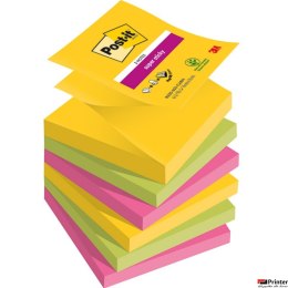 Bloczek samoprzylepny POST-IT Super sticky Z-Notes, 76x76mm, 6x90 kart., CARNIVAL