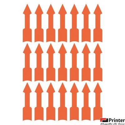 Etykiety informacyjne trwałe, strzałki, 63 etyk./op., 33 x 9 mm, czerwony odblaskowy, AVERY ZWECKFORM, 3008