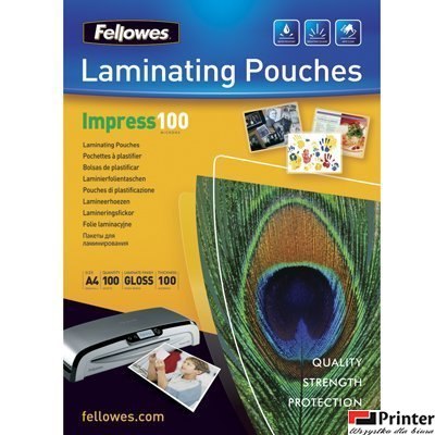 Folie do laminacji błyszczące A3 100mic. 5351205 FELLOWES Folie do laminacji błyszczące A3 100mic. 5351205 FELLOWES