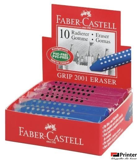 Gumka trójkatna czerwono-niebieska GRIP 2001 (10 szt.) FABER CASTELL 187101 Gumka trójkatna czerwono-niebieska GRIP 2001 (10 szt.) FABER CASTELL 187101