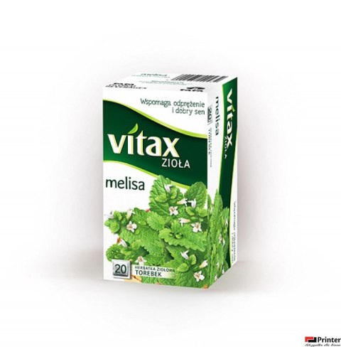 Herbata VITAX MELISA 20t*1,5g ziołowa bez zawieszki Herbata VITAX MELISA 20t*1,5g ziołowa bez zawieszki