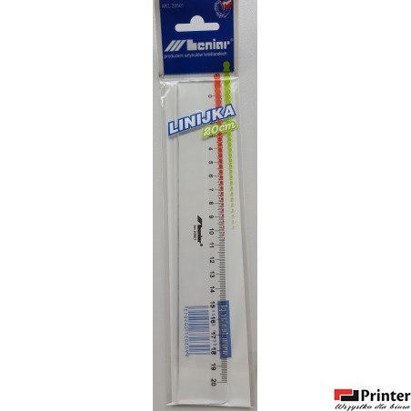 Linijka przezroczysta 20cm 20501L dla leworęcznych LENIAR Linijka przezroczysta 20cm 20501L dla leworęcznych LENIAR