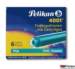 Naboje do piór, krótkie turkusowe 301705 Pelikan