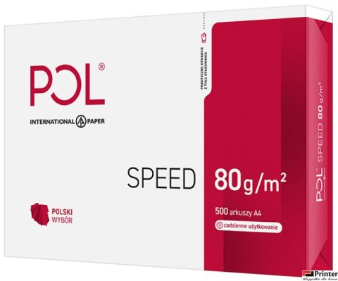 Papier xero A4 POLSPEED 80g klasa białości C 153 karton 5 ryz Papier xero A4 POLSPEED 80g klasa białości C 153 karton 5 ryz