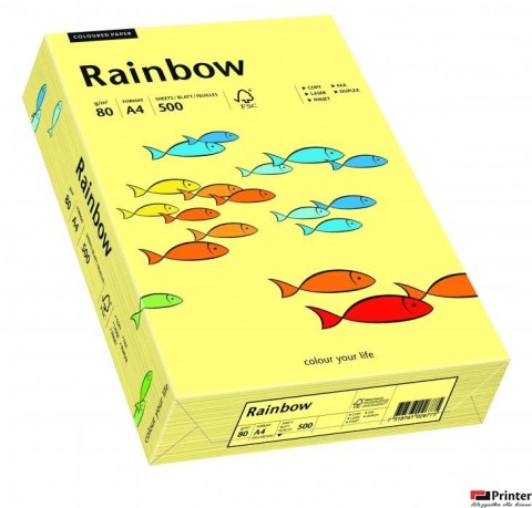 Papier xero kolorowy RAINBOW jasnożółty R12 88042297 Papier xero kolorowy RAINBOW jasnożółty R12 88042297