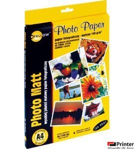 Papier fotograficzny matowy 4M140, 140 g/m, A4 50 arkuszy YELLOW ONE 150-1178