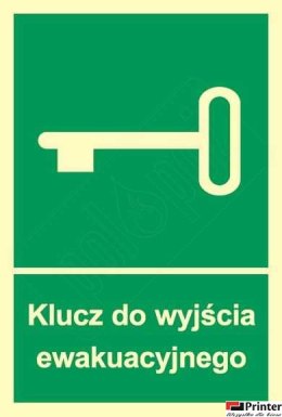 Tabliczka Klucz do wyjścia ewakuacyjnego 150x205 ZZ-21e/7163ZN (X)