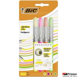 Zakreślacze BIC Highlighter Flex mix AST Etui 4szt, 950470