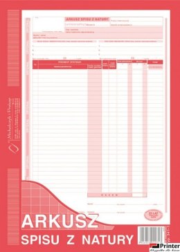 341-1 Arkusz spisu z natury MICHALCZYK&PROKOP A4 (pion) 48 kartek