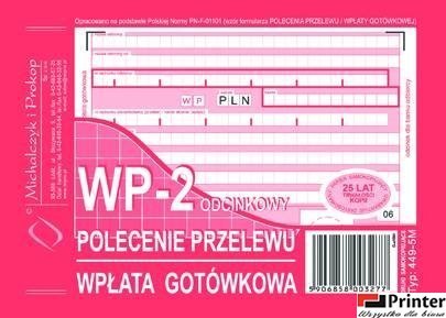 Polecenie przelewu, (1+1) A6 80kartek, 10-449-5M DOTTS Polecenie przelewu, (1+1) A6 80kartek, 10-449-5M DOTTS