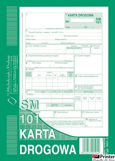 802-3N Karta drogowa MICHALCZYK&PROKOP A5 80 kartek 802-3N Karta drogowa MICHALCZYK&PROKOP A5 80 kartek