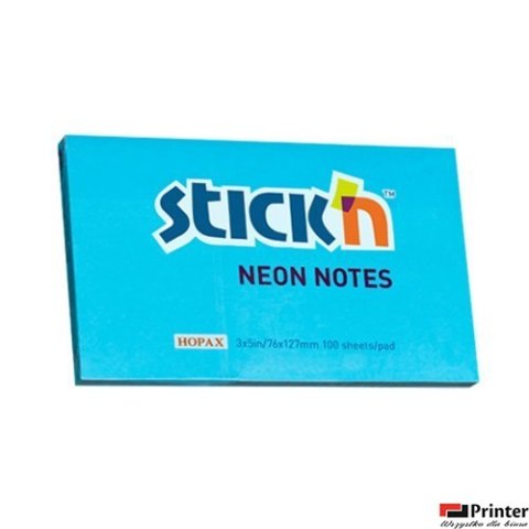 Bloczek STICKnullN 127x76mm niebieski neonowy 100k 21100k 213 STICKnullN