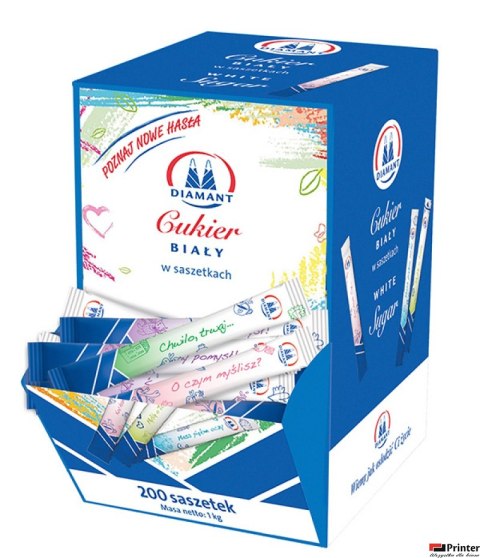Cukier biały w saszetkach 200x5gr Cukier biały w saszetkach 200x5gr